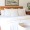a room with a large bed
