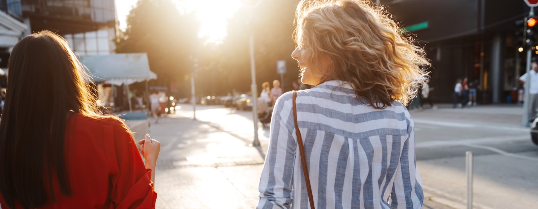 women walking down the street